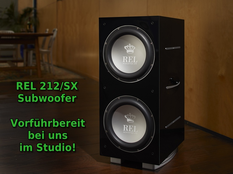 Zwei REL 212/SX Subwoofer in der Vorführung